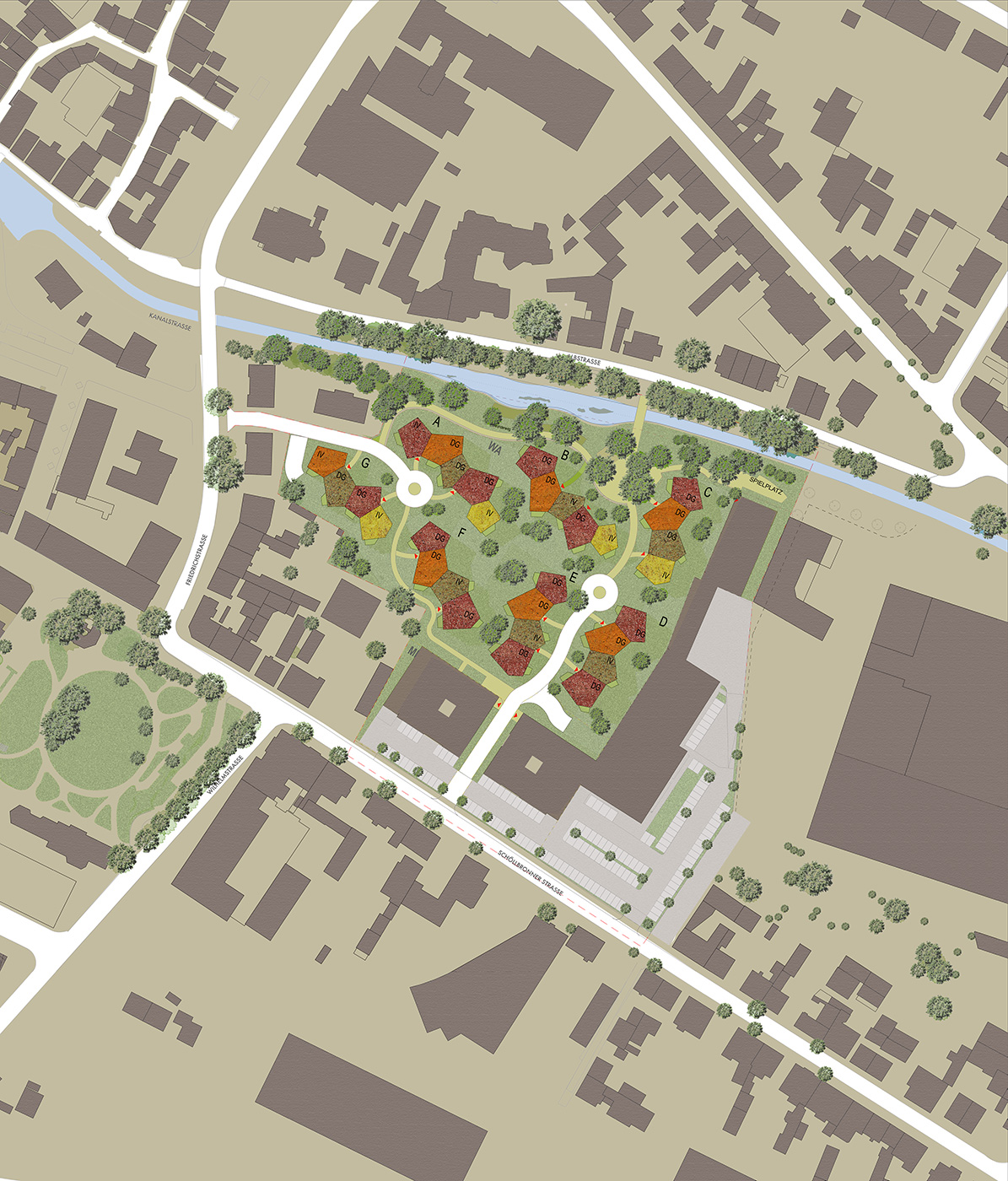 Oberes Albgrün Ettlingen Lageplan Realisierung